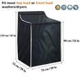 thumbnail image 3 of HOMEIORA 1pc Washing Machine Cover, Washer/Dryer Cover Fit Most Top Load or Front Load Washers/Dryers, All Weather Protection, Black, 3 of 7