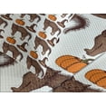 thumbnail image 4 of Ambesonne Halloween Quilted Bedspread Set 3 Pcs, Pumpkin Witch Hat Cat, Queen Size, Brown Orange Green, 4 of 5