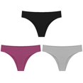 thumbnail image 1 of TrowBridge-bragas de satén de seda para mujer, ropa interior sin costuras, tangas suaves y acogedoras, lencería Sexy, ropa interior deportiva, 3 uds./Set, 1 of 4