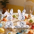 thumbnail image 4 of Lilixerw Chinese Style Blue and White Porcelain Fabric Easter Bunny Ornament,Easter Rabbit Doll Table Centerpiece,Holiday Home Decor,Gift,Spring Festival Ornament, 4 of 6