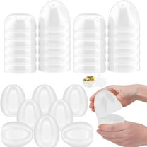 20 Pcs Clear Easter Eggs,Tutuviw Plastic Fillable Easter Eggs Bulk,3.5 in Empty Easter Crafts Eggs for Easter Basket Stuffers Fillers Easter Hunt Stuffers Classroom Prize (Transparent)