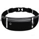 thumbnail image 1 of Cinturón delgado para correr, riñonera de entrenamiento para hombres y mujeres, cinturón para correr, caminar, andar en bicicleta, acampar, negro + cremallera negra, 1 of 5