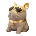 thumbnail image 2 of Caja de pañuelos para perros, cajas de almacenamiento para perros, decoración del hogar, escultura de perro de resina de mesa moderna para tocador, Marrón perfecl Estuche de pañuelos de animales, 2 of 8