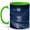 Green, variant on Moonlit Ocean Coffee Mug, Full Moon Night Sea Waves Design, 11 oz Ceramic Cup