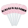 thumbnail image 1 of Karen Cupcake Picks Toppers - Set of 6 - Pink Speckles, 1 of 1