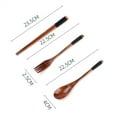 thumbnail image 2 of SNNROO Vintage Wooden Chopsticks Spoon fork Tableware 3Pcs Set, 2 of 6