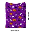 thumbnail image 3 of Halloween Blanket 78.7x59.1in Lightweight Flannel Throw Ghost Print for Sofa Couch Decor by OVFUIZ, 3 of 8