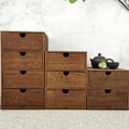 thumbnail image 7 of Wooden Multi-layer Storage Case Desktop Drawer Style Sundry Sorting Box (Brown), 7 of 7