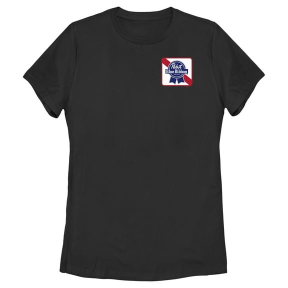 Women's Pabst Square Logo  Graphic Tee Black Medium