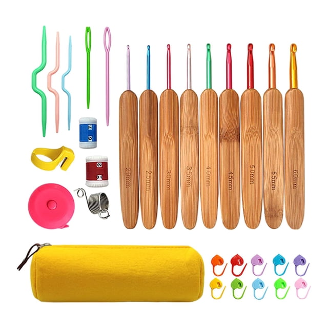 de s de , agujas de ergonómico, suministros de para tejer con estuche de transporte para principiantes Sunnimix Ganchos De Ganchillo