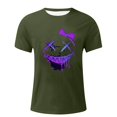 thumbnail image 2 of Mens T Shirts Funny Graphic Lightweight Short Sleeve Crew Neck Summer Sports Tee Casual Shirts for Men Army Green L, 2 of 3