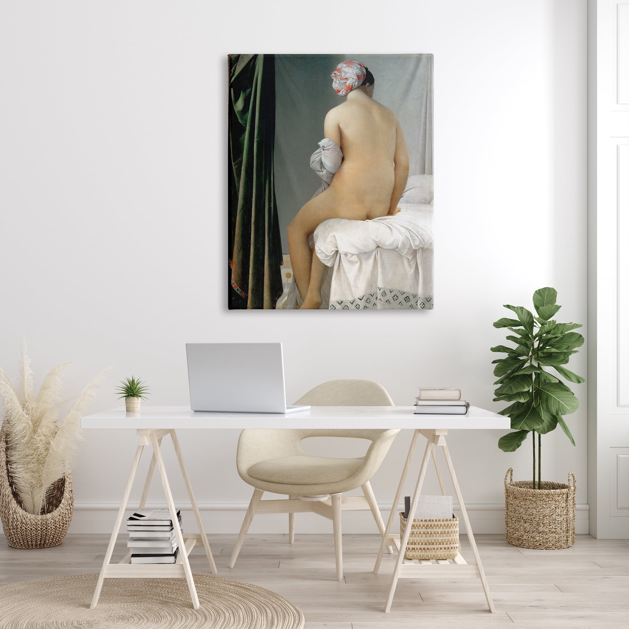 Stupell Industries La Baigneuse Valpincon Jean Auguste Dominique Ingres Bather Painting Painting Gallery Wrapped Canvas Print Wall Art, Design by one1000paintings