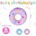 thumbnail image 2 of 6pcs Inflatable Pool Donuts Mini Donut Inflatables Toys Small Swimming Ring for Kids, 2 of 6