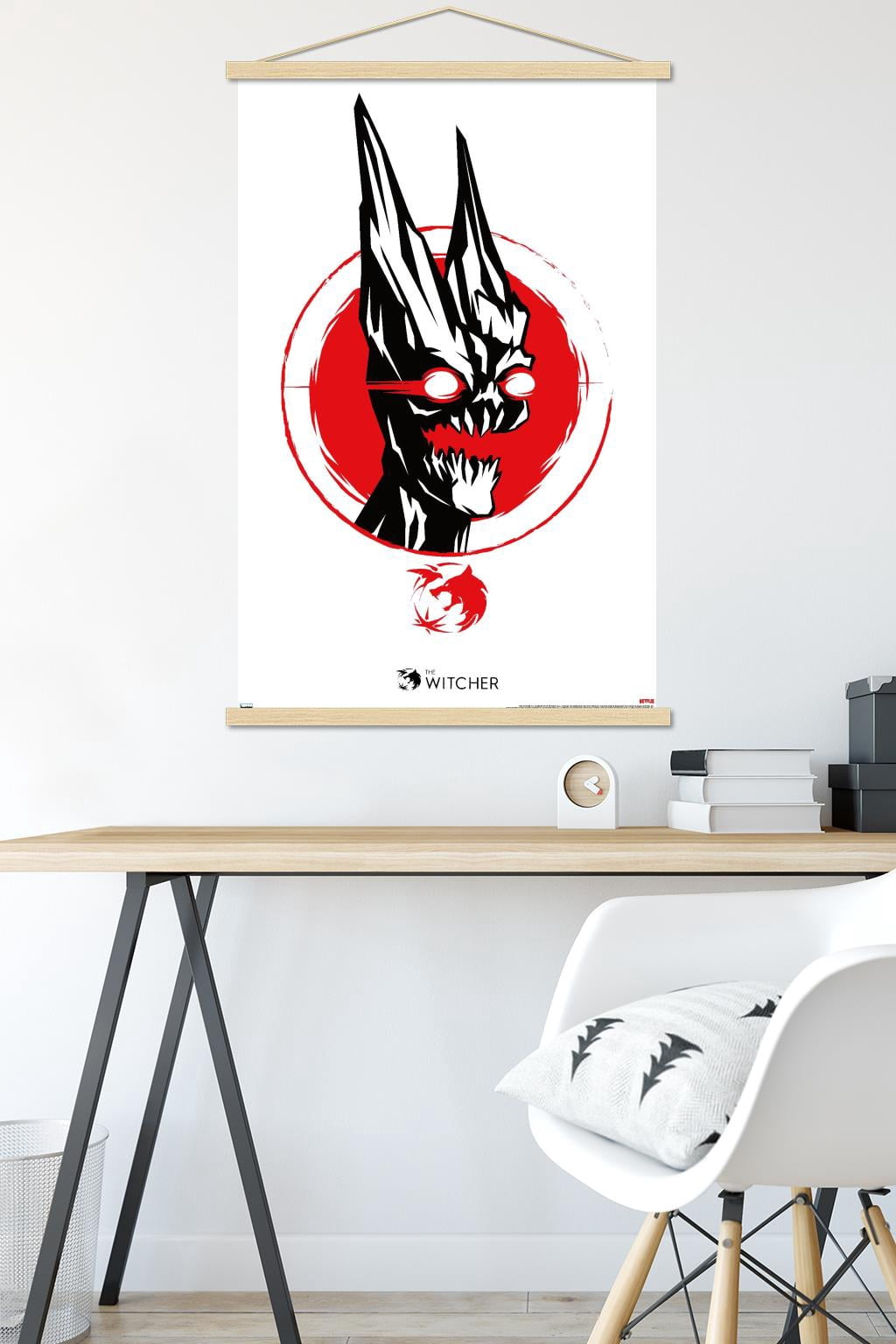 Netflix The Witcher Season 2 - Chernobog Wall Poster with Wooden Magnetic Frame, 22.375" x 34"
