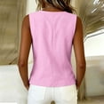 thumbnail image 6 of VBVC Women's V-Neck Button Down Vest, Ladies' Lightweight Sleeveless Waistcoat, Casual Blazer Tank Top For Women,Pink,S-2XL, 6 of 8