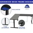 thumbnail image 3 of VIVO Electric 83" x 60" Stand Up Corner Desk, White Table Tops, White Frame, 3 of 8