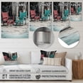 thumbnail image 4 of Designart "Vibrant Beachside Seating II" Coastal Metal Wall Art, 4 of 5