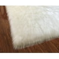 thumbnail image 2 of Soho Luxurious Faux Sheepskin White Shag Area Rug or Runner, 2 of 5