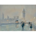 thumbnail image 2 of Hassam, Childe 18x14 White Modern Wood Framed Museum Art Print Titled - Big Ben, 2 of 4