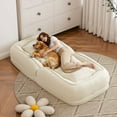 thumbnail image 5 of WGYPRIME 70" Human Dog Bed for Adults and Pets, Foldable Human Dog Bed with 5 Adjustable Position, Lazy Sofa Sleeper Bed Includes 2 Soft Pillows for Bedroom, Living Room, Reading Corner, 5 of 13
