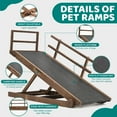 thumbnail image 6 of BRONKIGE Dog Ramp, 5 Level Adjustable Height Folding Pet Ramp for Bed, Couch,SUV-High Traction, Portable Paw Ramps for Small & Large Old Dogs & Cats,62.9" Long,Up to 32"Height, 6 of 7