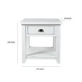 thumbnail image 5 of Wooden End Table With Open Shelf, Weathered White- Saltoro Sherpi, 5 of 5