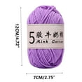 2 Pcs Soft Baby Yarn, 2.75*4.72 Inch 100 Cotton Yarn for Crochet