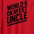 thumbnail image 2 of Instant Message - World's Okayest Uncle - Men's Long Sleeve T-Shirt, 2 of 5
