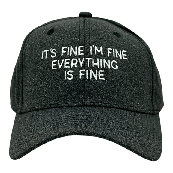 Its Fine Im Fine Everything Is Fine Hat Funny Sarcastic Graphic Novelty Cap
