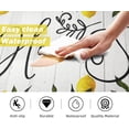 thumbnail image 3 of Lemon Kitchen Rugs Anti Fatigue Kitchen Mats for Floor Yellow Non Skid Washable Kitchen Mats Set of 2 Cushioned Comfort Standing Mats for Laundry Office Sink,17.3 x28 + 17.3 x 47 inch, PVC, 3 of 6