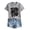 A-Grey198, variant on Jamsmile Women T-Shirts Summer Flowers Print V Neck Solid Color Short Sleeved T Shirts Casual Pullovers Graphic Tees Tops