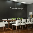 thumbnail image 4 of C Cattleya 2-Light Silver Wave Spiral LED Chandelier, 4 of 7