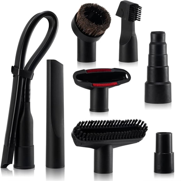 8 Pack Upholstery Nozzle Vacuum Cleaner Gaps Nozzle Vacuum Cleaner Accessories Kit Suitable for Various Cleaning Needs