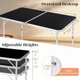 thumbnail image 3 of Alvantor 4 Ft Folding Camping Table Portable Adjustable Height Aluminum Picnic Table for Indoor Outdoor Use, 3 of 13