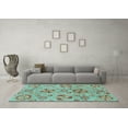 thumbnail image 3 of Ahgly Company Indoor Rectangle Abstract Light Blue Modern Area Rugs, 2' x 3', 3 of 4