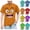 Orange, variant on ATOGUTA T-Shirts Boys Kids Summer Tops Crewneck Basic Graphic Tees Orange, Size 3T-10