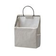 thumbnail image 1 of Organizador de pared de 1 pieza, bolsa colgante de lino y algodón, organizador de bolsa colgante plegable para dormitorio y baño, 1 of 4