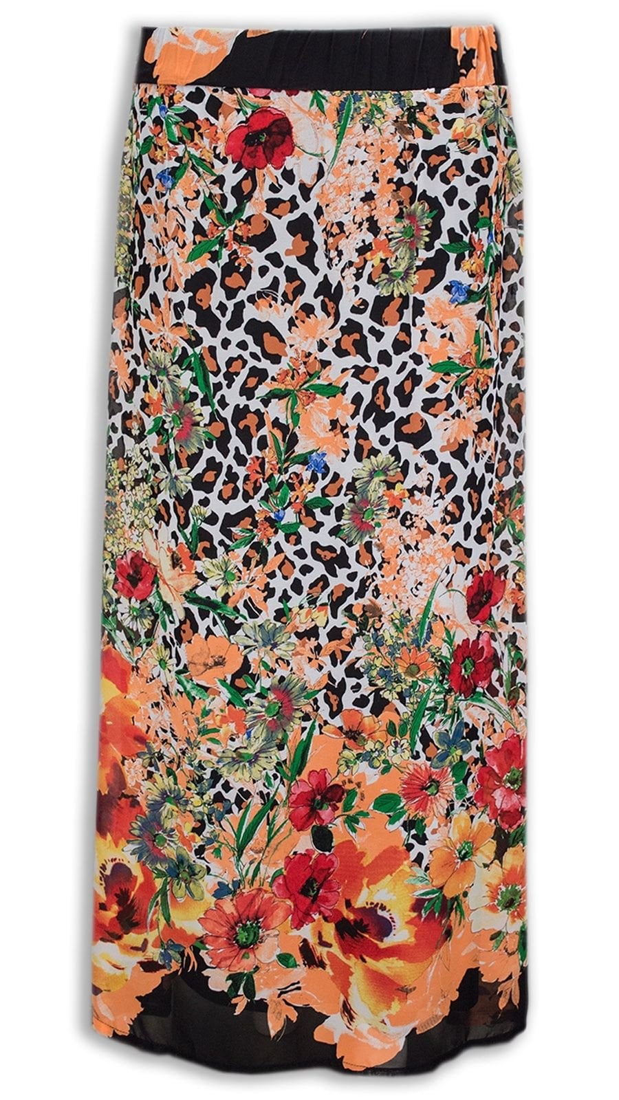 New Women Ladies Double Layered Long Pastil Skirts Sheer Skirts Elastic S-L