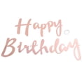 thumbnail image 2 of Pancarta de Feliz Cumpleaños Sincero Decoración de Papel con Cuerda Oro Rosa, 2 of 10