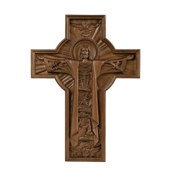 Jesus Christ Resurrection Cross Christian Wall Art Home Church Holy Cross Religious Easter Decoration Gift