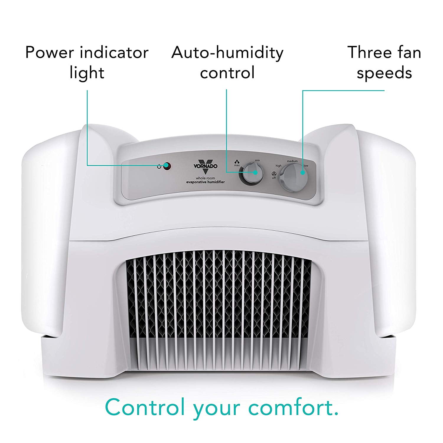 Vornado Whole Room Evaporative Vortex Humidifier with Intelligent Automatic Humidity Control with Kubicle Air Refreshener Bundle Included