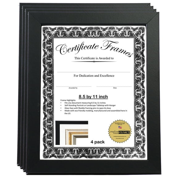 License Frames for Cosmetology Professionals 3.5 by 8.5 inch State Board License Holder Displays Certificates, Tax License and more - Self Standing or Hanger