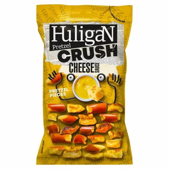 Huligan Pretzel Crush Cheese 65g, British Import (Pack of 6)