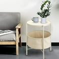 thumbnail image 3 of Coffee Round Table, Metal Nightstand, Sofa Side Table, Bedside End, 3 of 8