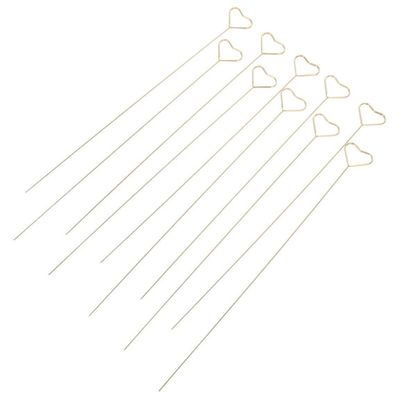 10 Pcs Metal Card with Flowers Place Cards Holders Decorations Golden