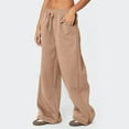 thumbnail image 4 of Women's High Waisted Oversized Baggy Wide Leg Sweatpants Gym Yoga Lounge Athletic Trousers with Pockets, Khaki XL, 4 of 7