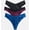 Rio Plum / Black Soot / Blue Dream, variant on Joyspun Women's Shine & Lace Thong, 3-Pack, XS - XXXL