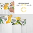thumbnail image 2 of Lemon No Hooks Shower Curtain with Snap-in Liner Spring Summer Shower Curtains for Bathroom, Waterproof, Easy Install, Washable 72"x78", 2 of 9