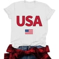 thumbnail image 6 of American Flag Shirts for Women: USA Flag Graphic Tee 4th July T Shirt Blouse Tops, 6 of 6