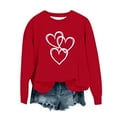 thumbnail image 4 of Valentine's Day Sweatshirt for Girls Red Heart Design Pullover Soft Stretchy Kids to Teens Sizes 4-16,Size 3 T, 4 of 9